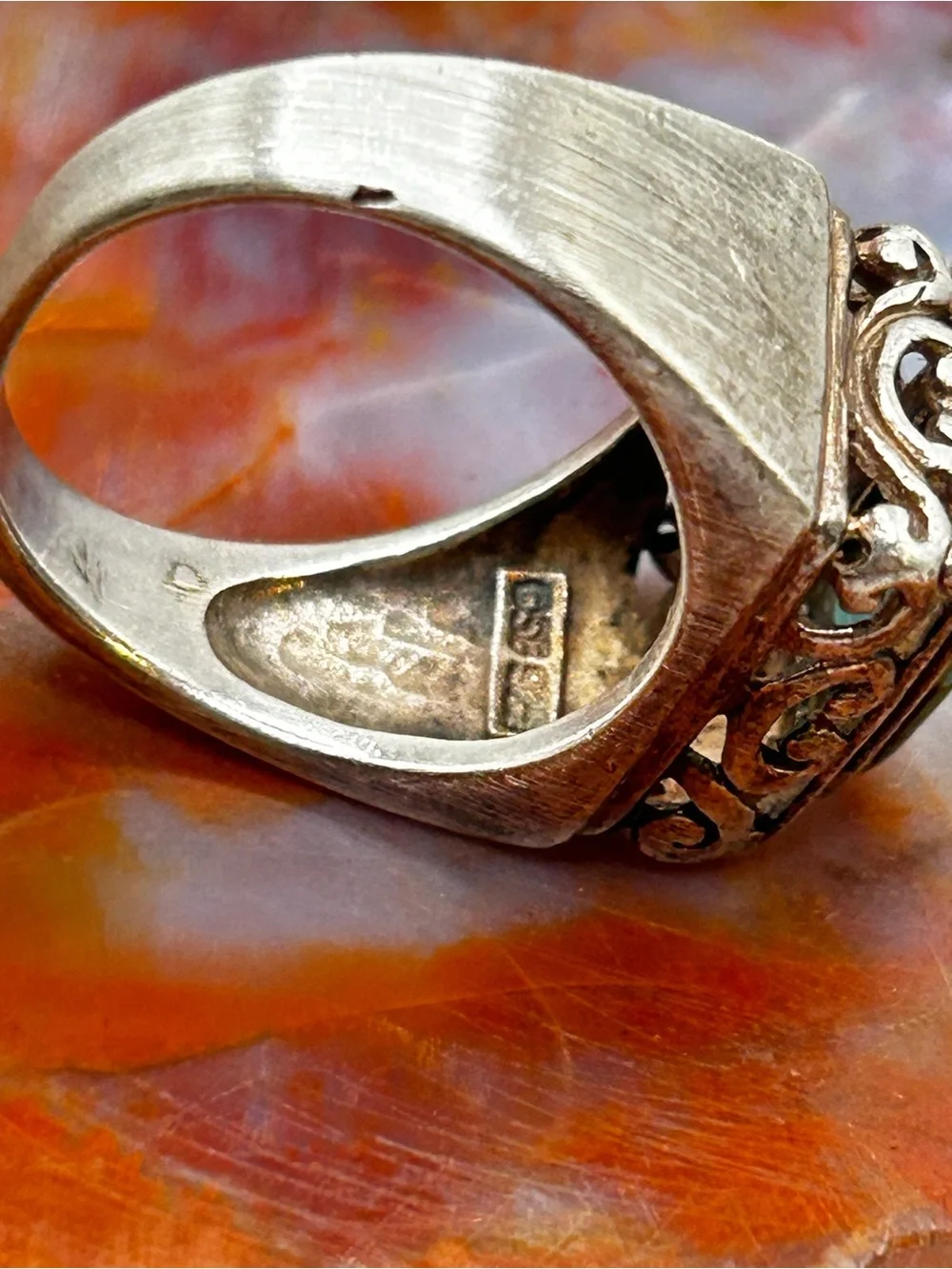 Sterling Silver Turquoise Ring - Size 7